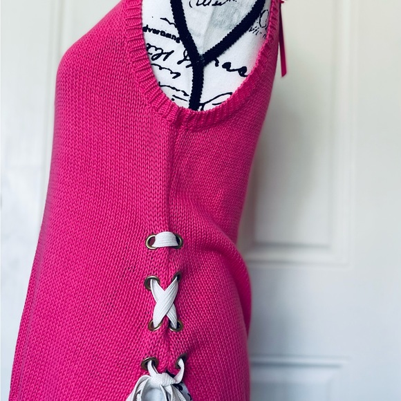 Macbeth Collection sleeveless pink sweater X-Small - Picture 2 of 9